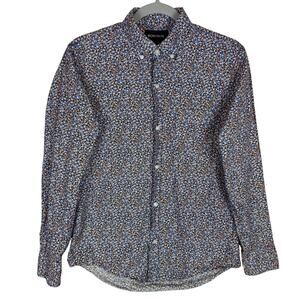 Bonobos Shirt Men's Small Blue Blossom Floral Tailored Fit Casual Button-Down
